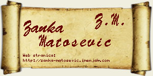 Žanka Matošević vizit kartica